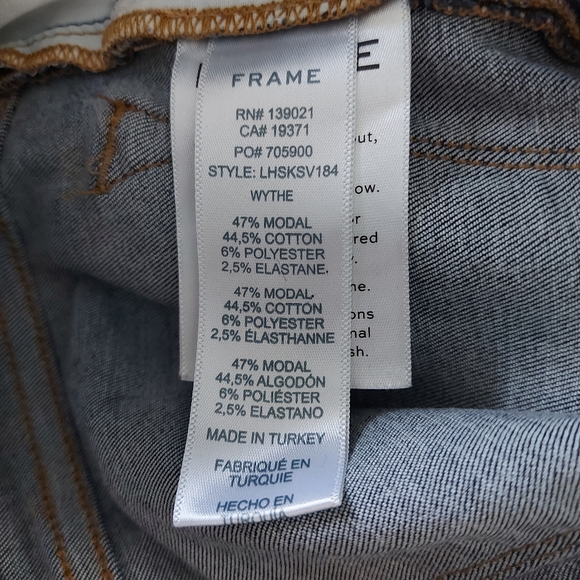 FRAMELe High Skinny Raw Edge Slit Rivet Jeans - Picture 12 of 13